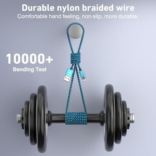 Cargador para iPhone compatible con iPhone 14 13 12 11 Pro Max cable Lightning Aeibxiy de 5 piezas 2
