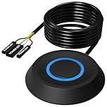 Desktop Computer PC Power Switch, PC Power Button with LED Light, 1.8M External Extension Cable Replacement of Computer, for Home Desktop, E-Sports Computers and Internet Cafes (Black)