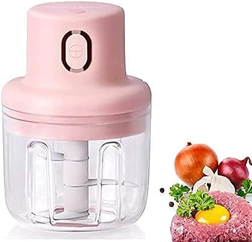 Shelzi Garlic Chopper Vegetable, Onion, Garlic Cutter Food Speedy Chopper, Garlic Masher with Sharp Blades Crusher Mini Slicer, Portable Garlic Blender for Meat Ginger Food Processor