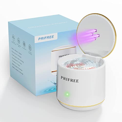 Ultrasonic UV Cleaner for Dentures, Retainer, Mouth Guard, Aligner, Whitening Trays, Toothbrush Head, Professional Ultrasonic Cleaner Machine 180ml for all dental Appliances, Jewelry, Diamonds