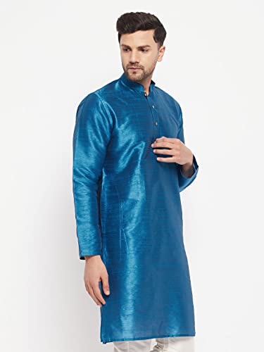 Image of VASTRAMAY Men's Cotton Silk Blend Kurta-New