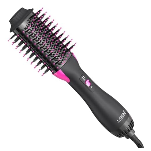 Cepillo Secador de Pelo Salon One-Step Secador y Voluminizador: Cepillo de Aire Caliente - Acondicionamiento Iónico Cerámica Moldeador de Pelo - 3 Temperaturas y 2 Velociades