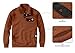 JMIERR Mens Quilted Sweatshirt Casual Long Sleeve Crewneck Half Button Fashion Pullovers Fisherman Sweater Jackets with Pockets,S, Orange