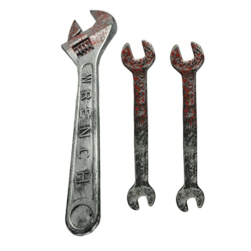 BESPORTBLE Halloween Cosplay Prop 3pcs Decorative Wrench Toy Props for Party Role Play