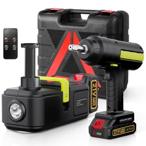 E-HEELP Cordless Electric Car Jack Kit 5 Ton with Battery and...
