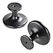 (10-Pack) HiFey 31mm Black Round Cabinet Knobs and Pulls, Furniture Handles and Pulls for Kitchen and Bathroom Cabinets Dresser Cupboards Drawers Shutters,HB90-10