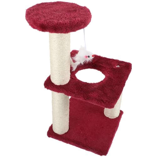 Rascador vertical multi-capa para gatos con cuerda de sisal miniatura 1