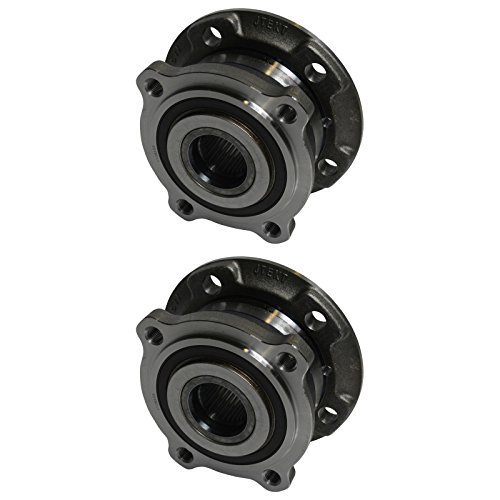 Image of TRQ Front Driver and Passenger Side Wheel Bearing and Hub Assembly Set 2 Piece Compatible with 10-18 BMW X5 xDrive35d 11-18 X5 xDrive50i xDrive35i 16-18 X5 xDrive40e 2010 X5 xDrive30i xDrive48i
