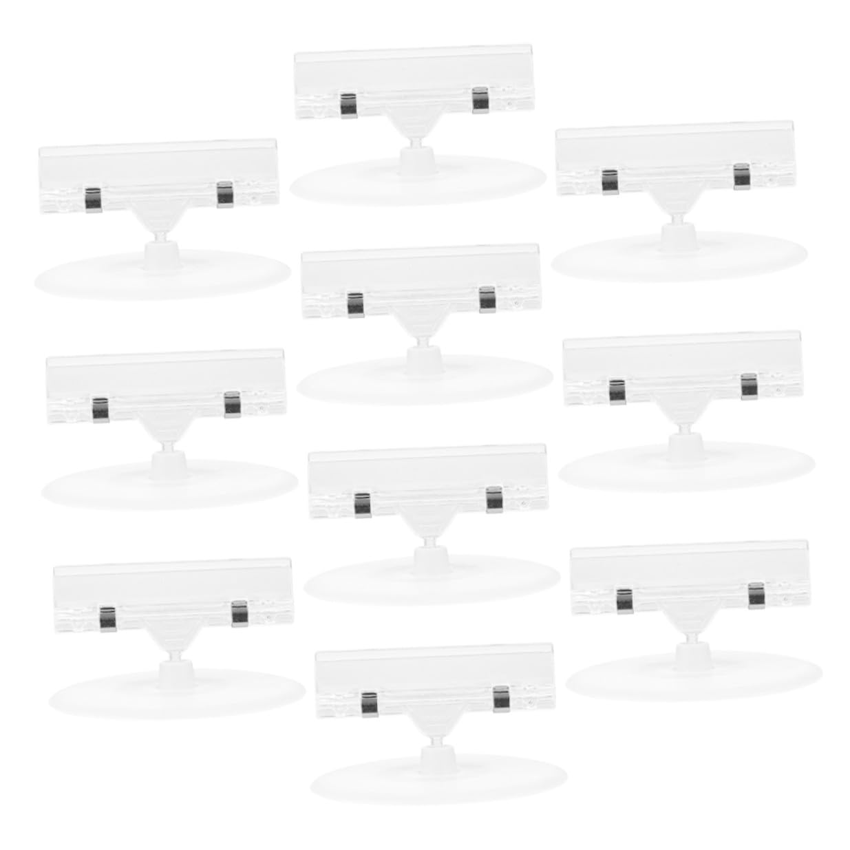 HOMSFOU 20pezzi Porta Etichette in Plastica Espositore per Cartellini dei Prezzi Clip per Scaffali Tavoli e Superfici Versatile per Supermercati Retail e Eventi