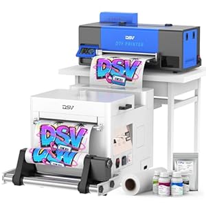 DSV A3 Pro XP600 DTF Printer, 4.5″ LED Foldable Touch Screen, White Ink Circulation & Auto-Cleaning, Dual Alarm, 2X Speed Compared to L1800/L805 DTF Printer Machine