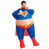 Spooktacular Creations Halloween Costume, Chunky Chubby Inflatable Men Costume, Full Body Blow Up Fat Suit for Men, Adult One Size Inflatable Costume for Halloween Dress Up Parties