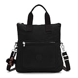 Kipling Ombro Eleva feminino, moderno, elegante, alça removível e ajustável, bolsa de viagem de nylon, Preto verdadeiro, 12.25'L X 13'H X 4.75'D