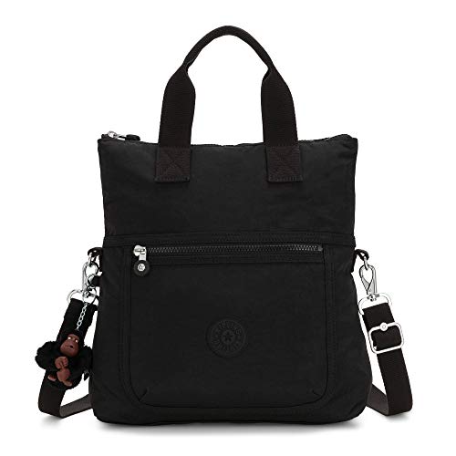 Kipling Ombro Eleva feminino, moderno, elegante, alça removível e ajustável, bolsa de viagem de nylon, Preto verdadeiro, 12.25'L X 13'H X 4.75'D