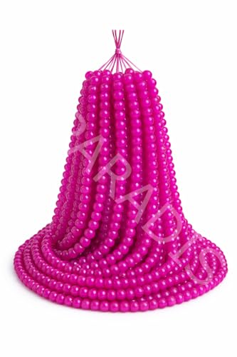 Image of SS Paradise 8mm Glass Beads (6 Colors 300 Pieces) for Jewellery Making | Round Loose Beads Strands for Necklace, Bracelet, Earrings & DIY Crafts