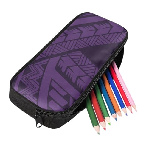 GLUDEAR Girls Boys Backpack Kids Polynesian Tapa Print Bookbag School Bag with Lunch Box and Pencil Case,Samoan 53