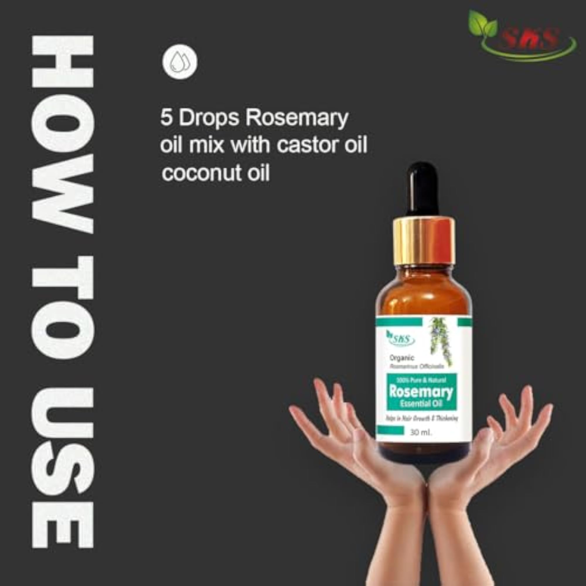 Rosemary Essential Oil for Hair Growth & Skin Care