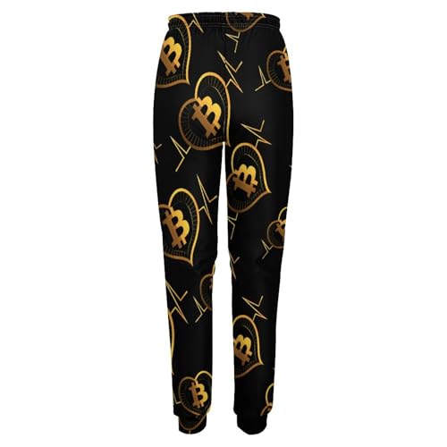 Bitcoin Heartbeat Women's Sweatpants Soft Lounge Joggers Athletic Yoga Pants with Pockets for Workout Running - Image 6