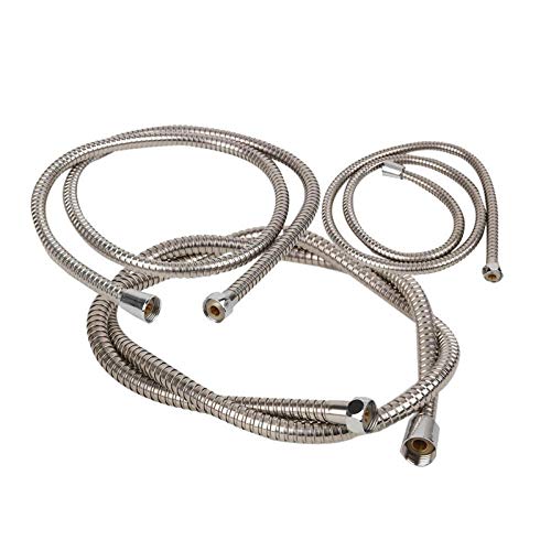 Manguera de ducha de acero inoxidable flexible de 200cm plata para baño 4