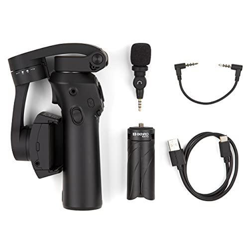 Benro 3XS Lite Smartphone Gimbal with SmartMic Mini - Black, 3.5mm TRRS Connector