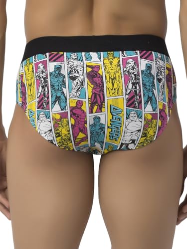 Image of John Players Infinity Heroes Cotton Brief Underwear for Men in Multicolour