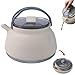 TusaMer Portable Kettle 1.5L Stainless Steel & Silicone Collapsible Kettle with Handle, Lid & Fixing Strap for Travel, Camping, Picnic, BBQ Sporting_Goods..