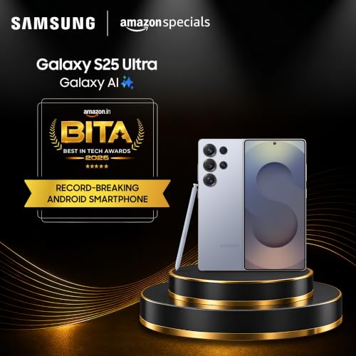 Image of Samsung Galaxy S25 Ultra 5G AI Smartphone (Titanium Gray, 12GB RAM, 256GB Storage), 200MP Camera, 5000mAh Ultra Long Battery, QHD+ Dynamic AMOLED 2X, Galaxy AI, Knox Security, S Pen Included