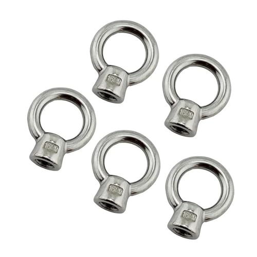 5 pezzi di dado ad anello con occhiello di sollevamento, dadi filettati in acciaio inossidabile 304 M6 M8 M10 M12(M10)