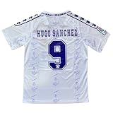 Genérico Jersey Playera de fútbol Retro Madrid Hugo Sanchez 1995/1996 Local (MX/US, Alfa, XX-Grande, Regular, Regular,...