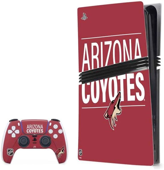 Skinit Decal Gaming Skin Compatible with PS5 Pro Bundle - Officially Licensed NHL Arizona Coyotes Lineup Design