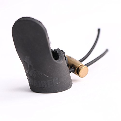 Irq Soft Leather Thumb Ring Archery Finger Protector For Mongolian Reurve Bow Finger Guard For Traditional Bow (Black) #TOP13