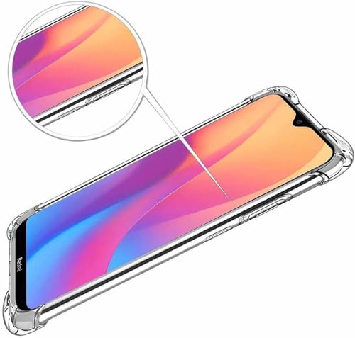 Image of BOXXO Flexible Back Cover for Mi Redmi 8A | Back Cover Transparent Clear Shockproof Case Four Corner Protection | Slim Protective Mobile Phone Cover for Mi Redmi 8A