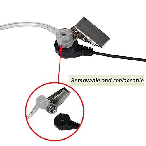Auriculares de tubo acústico de 2 pines compatibles con Motorola CP200d en pack de 10 unidades 3