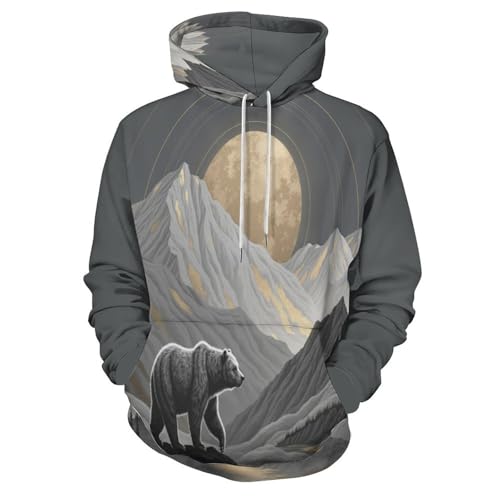 Pull imprimé en 3D sweat à capuche manches longues unisexe