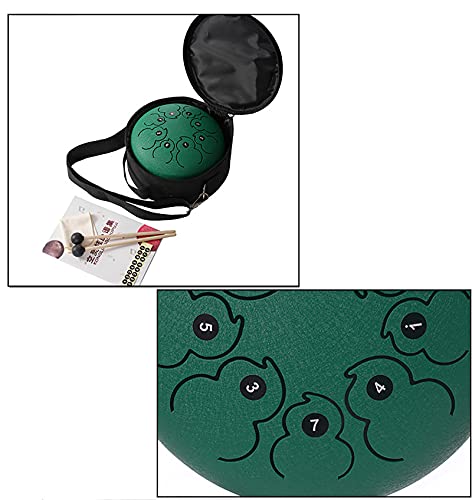 Tambour à langue en acier, instrument de percussion à tambour Handpan 8 notes de 8 pouces avec sac de transport, livre… - Les Beatles, Paul McCartney, John Lennon, RIngo Starr, George Harrison Tambour à langue en acier, instrument de percussion à tambour Handpan 8 notes de 8 pouces avec sac de transport, livre… – Image 3