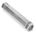 Flybold Pellet Smoker Tube, 3.94 in - Smoke Tube for Cold or Hot Smoking - Premium Stainless Steel Smoke Tubes for Grills - Ideal for Grill or BBQ Recipe Ideas - Great for Smoking Steaks, Fish or Pork