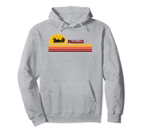 Ciudad retro con logotipo vintage de McAllen Sunset Sudadera con Capucha
