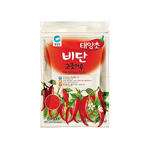 Chung Jung One Premium Korean Bidan Red Chili Pepper Powder Gochugaru, (2.2 Lbs) (Fine, 2.2 Pound (Pack of 1))