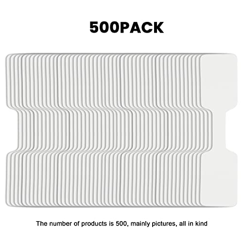 image for Setaria Viridis 500-Pcs Blank Square Adhesive Jewelry Price Tags - Whi
