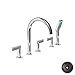 Newport Brass 3-2487/08W Priya Roman Tub Filler Faucet with Metal Lever Handles and Handshower, Weathered Copper
