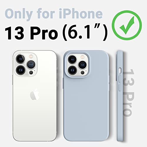Aotesier Iphone 13 Pro Phone Case,Liquid Silicone Ultra Slim Shockproof Protection Phone Case With [Soft Anti-Scratch Microfiber Lining] 6.1 Inch（Baby Blue） #TOP2