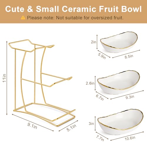 YUNLINLI Fruit Bowl for Kitchen Counter, 3 Tier Fruit Basket for Countertop - image 3