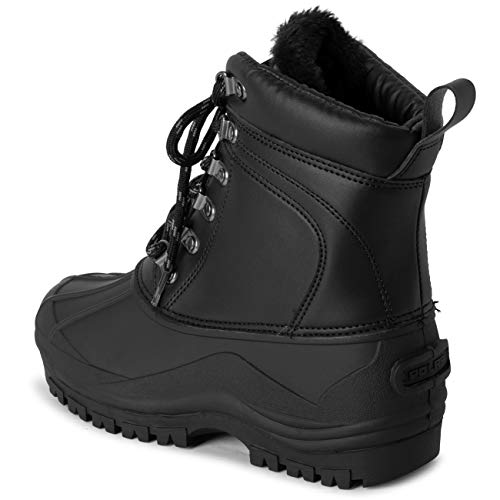 Image of POLAR Mens Muck Lace Up Short Nylon Winter Snow Rain Lace Up Casual Duck Boots