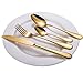 Flatware Set, Magicpro Modern Royal 24-Pieces gold Stainless Steel Flatware for Wedding Festival Christmas Party, Service For 6