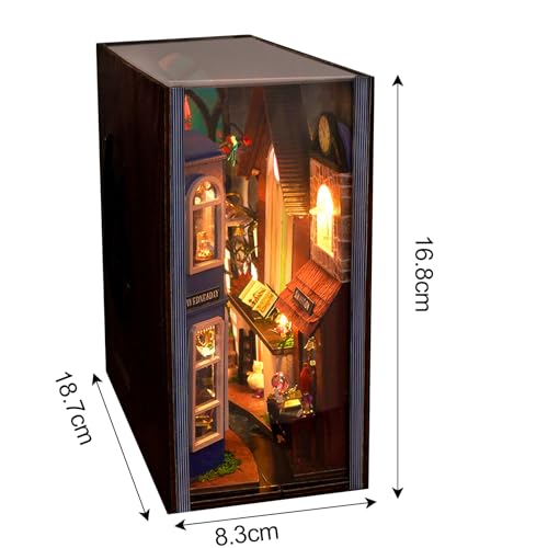 Decoración de estantería 3D para organizar libros con un sujetalibros creativo 6