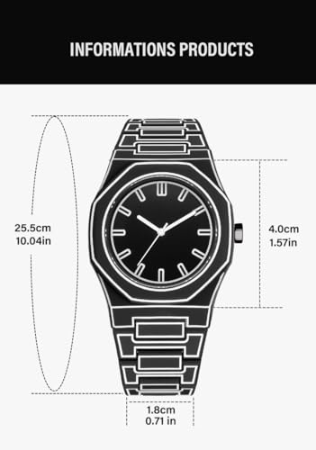 Image of Shocknshop Minimalist Creative Sketch Design Black Analog Plastic Chain Strap Wrist Watch for Men Boys -WCH375