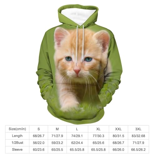 Pull sweat à capuche chat mignon idée cadeau anniversaire original taille S - 2