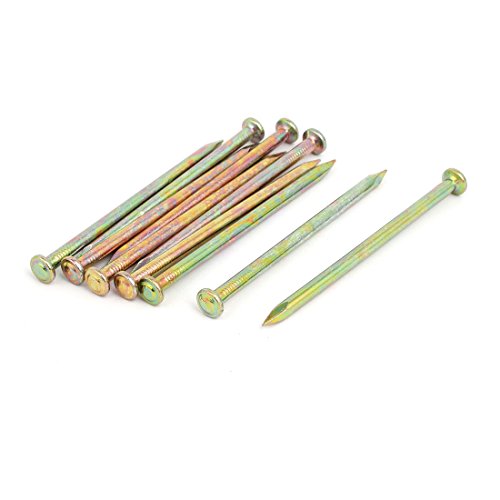 Aexit 4mm Dia Fastener 80mm Length Zinc Alloy Concrete Cement Wood Sliding Nail 10pcs Model:21as250qo762