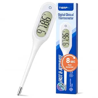 8 Seconds Basal Thermometer for Adults & Kids, Accurate & Safe