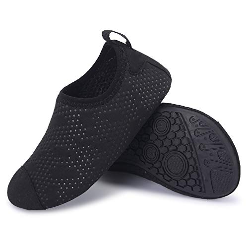 Jiasuqi Lightweight Quick Dry Athletic Aqua Water Shoes Sock For Kids Boys Girls Dot Black Us 1-2 M Little Kid #TOP5