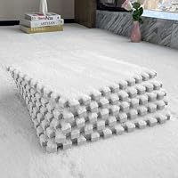 Lot De 10 Dalles De Moquette Emboîtables – 30x30 Cm, épaisseur 1 Cm – Mousse EVA – Vert Clair, Vert Foncé, Blanc